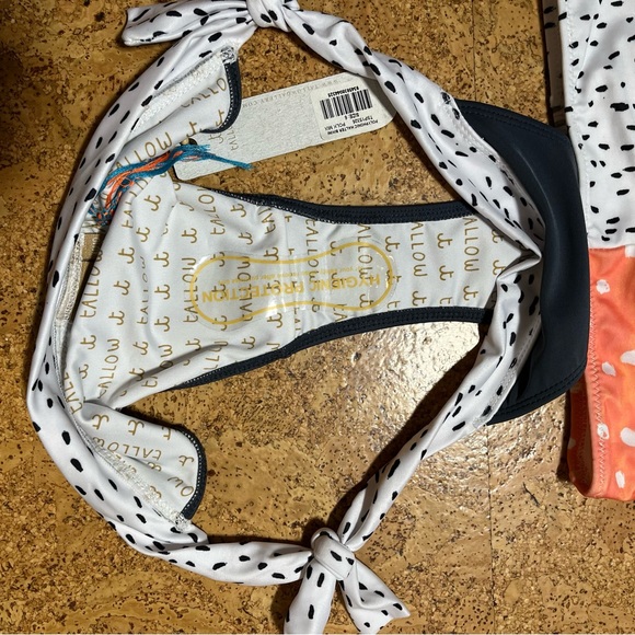 Tallow Polyphonic Halter Bikini Top & Bottom Set in Polka Mix NWT Sz 6 - Picture 8 of 16